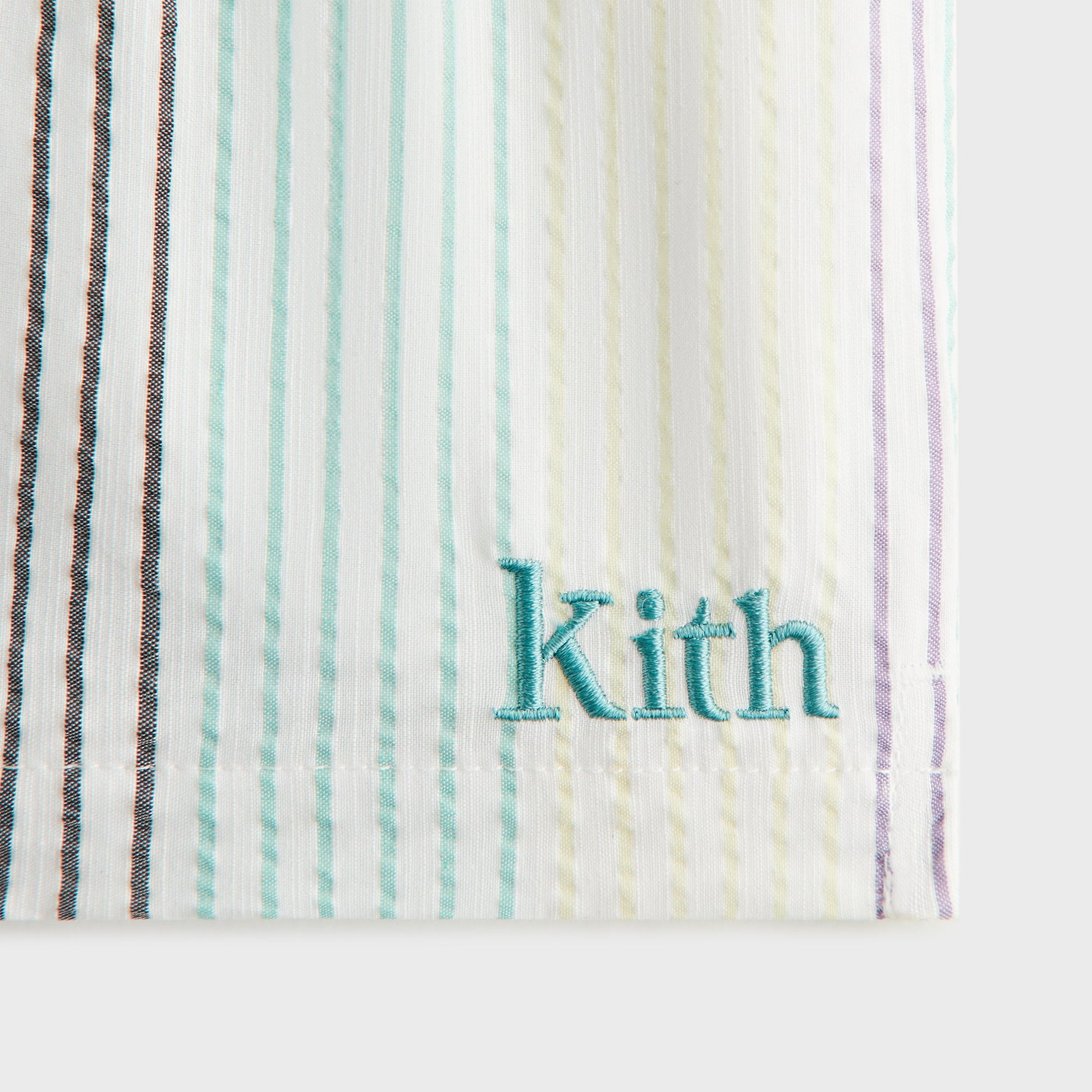 Kids Kith Kith Baby Striped Thompson Camp Short - Mykonos