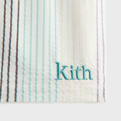 Kids Kith Kith Baby Striped Thompson Camp Short - Mykonos