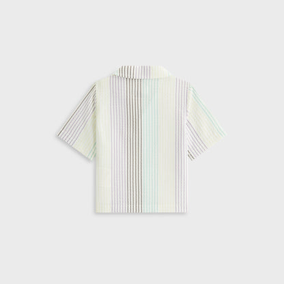 Kids Kith Kith Baby Striped Thompson Camp Shirt - Mykonos