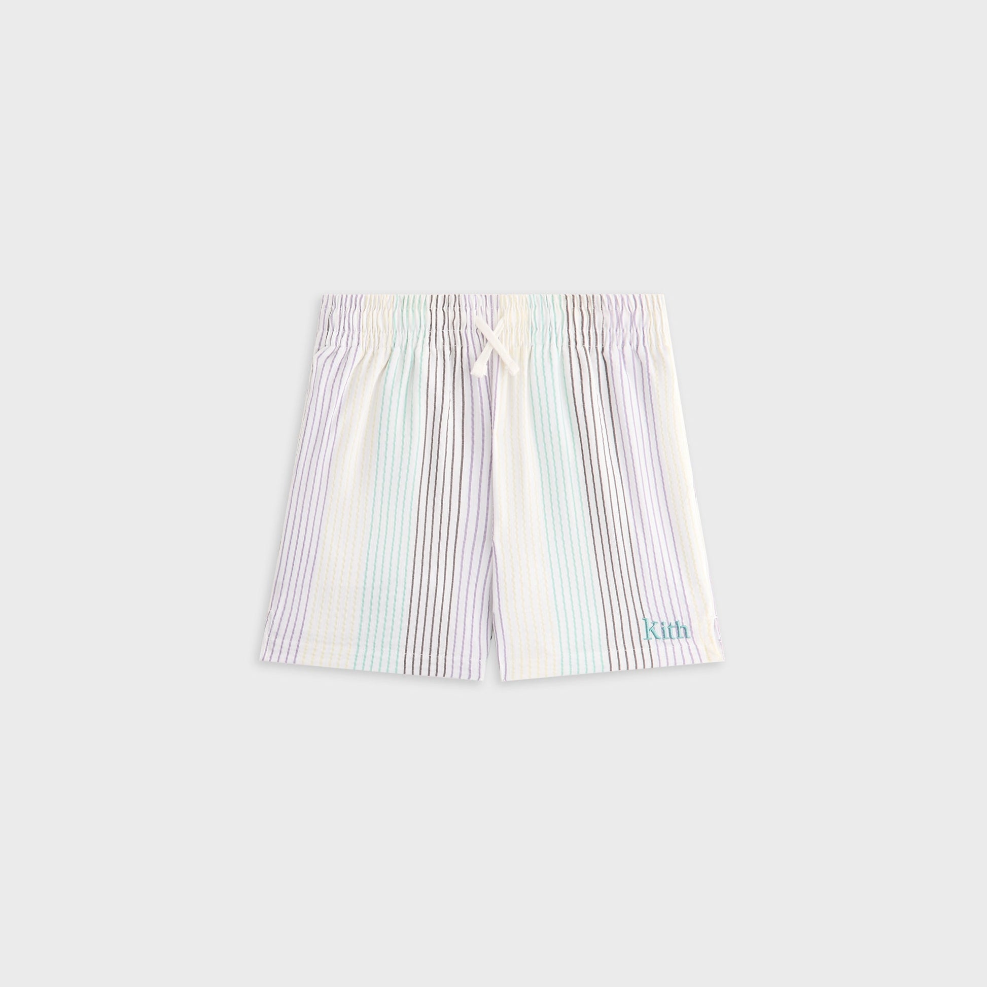 Kids Kith Kith Kids Striped Thompson Camp Short - Mykonos