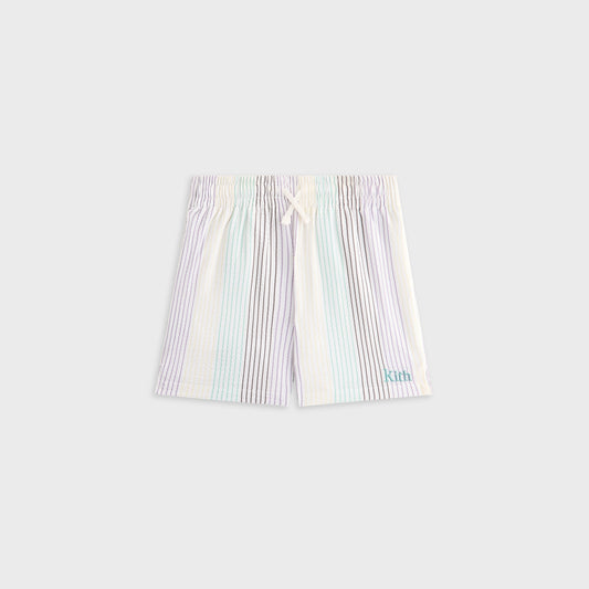 Kids Kith Kith Kids Striped Thompson Camp Short - Mykonos