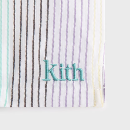 Kids Kith Kith Kids Striped Thompson Camp Short - Mykonos