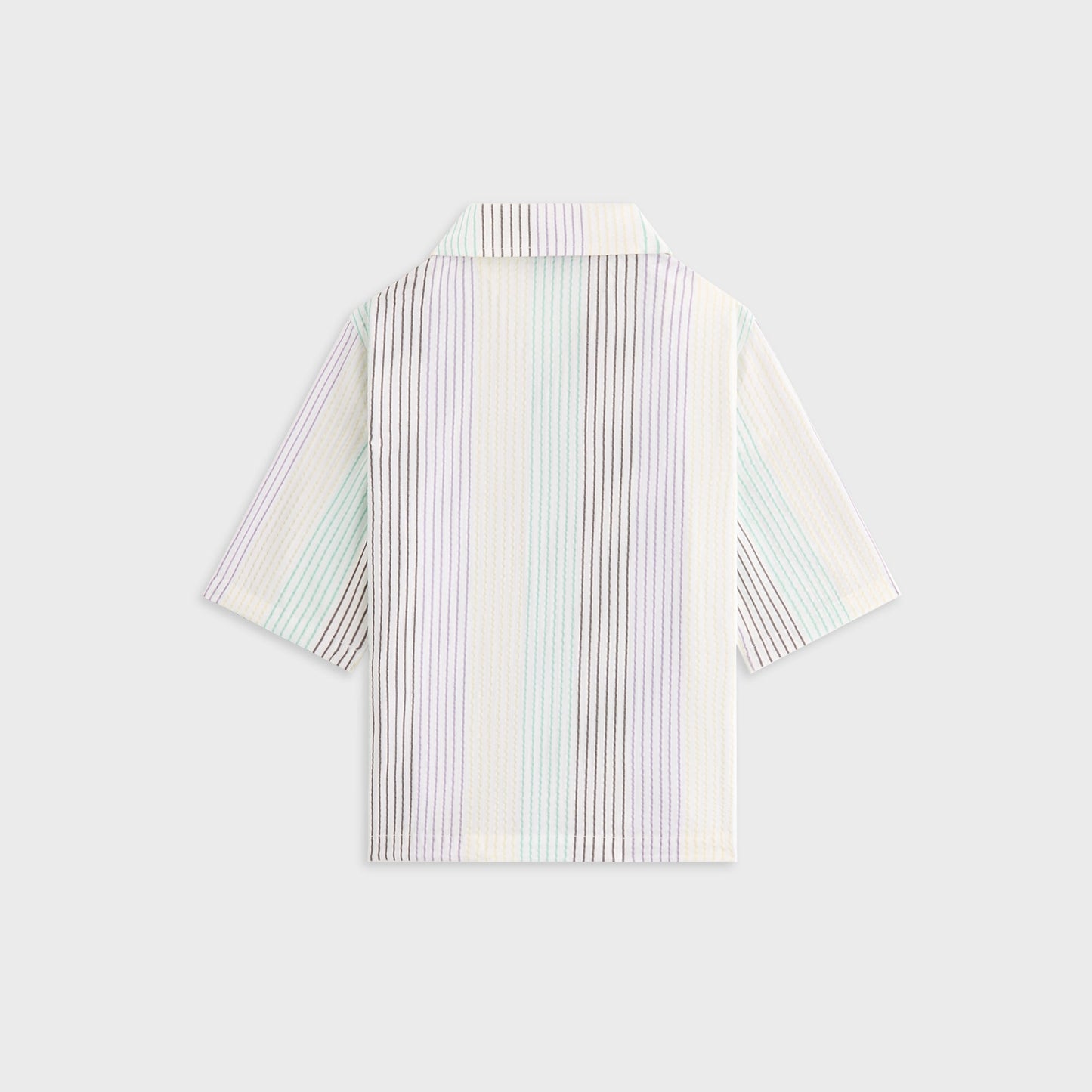 Kids Kith Kith Kids Striped Thompson Camp Shirt - Mykonos