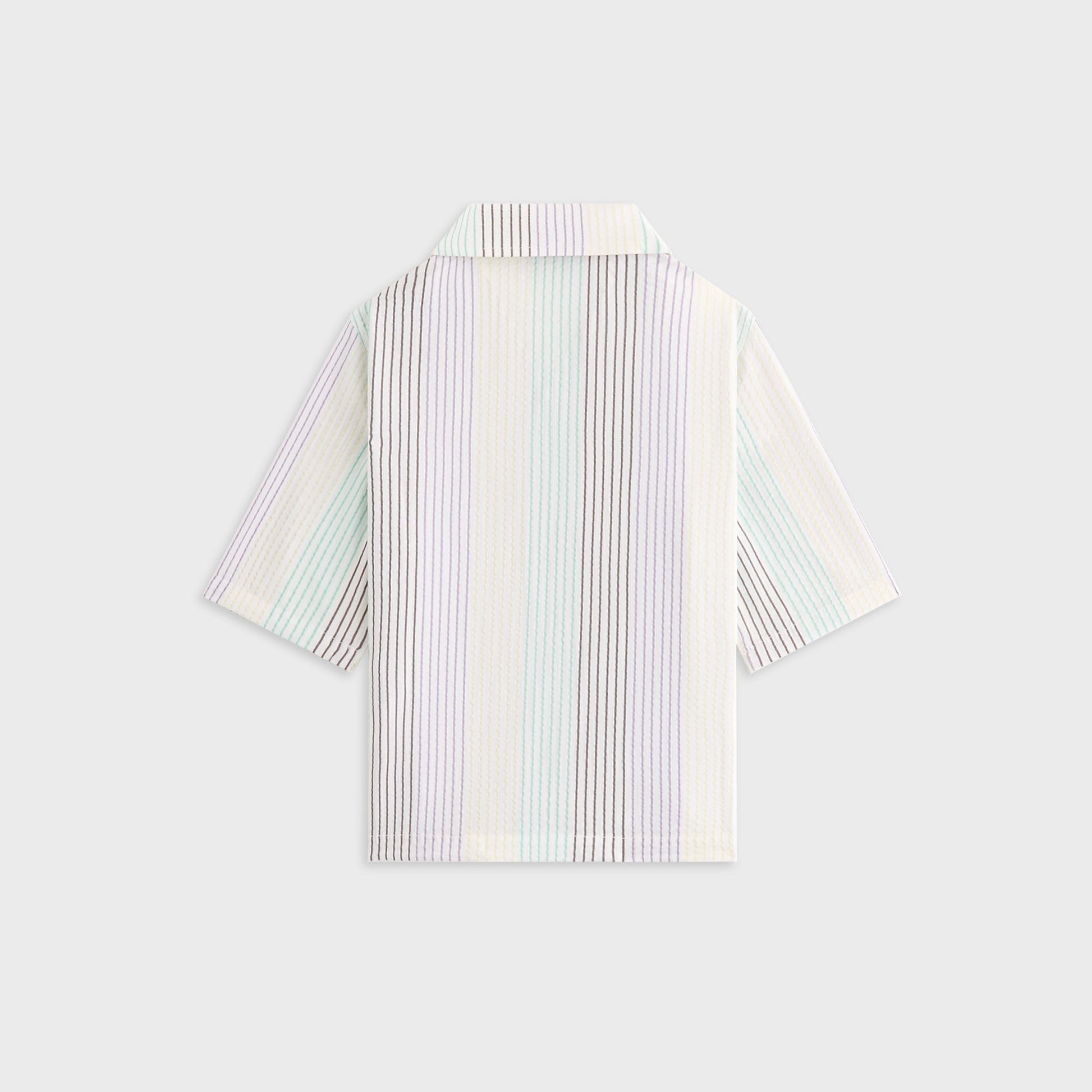 Kids Kith Kith Kids Striped Thompson Camp Shirt - Mykonos