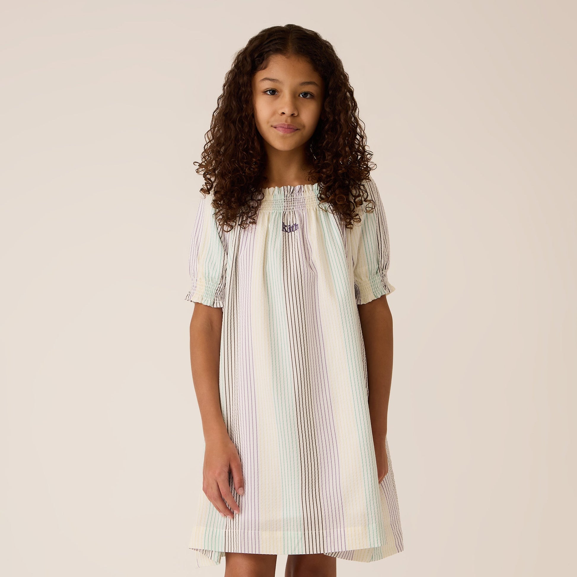 Kids Kith Kith Kids Striped Amina Mini Dress - Mykonos