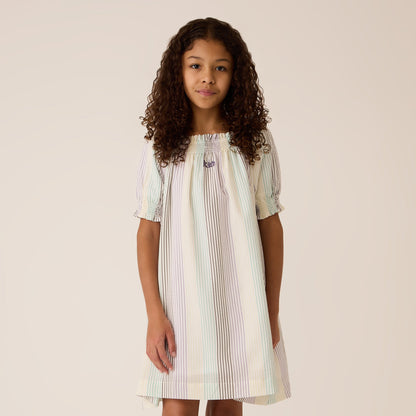Kids Kith Kith Kids Striped Amina Mini Dress - Mykonos