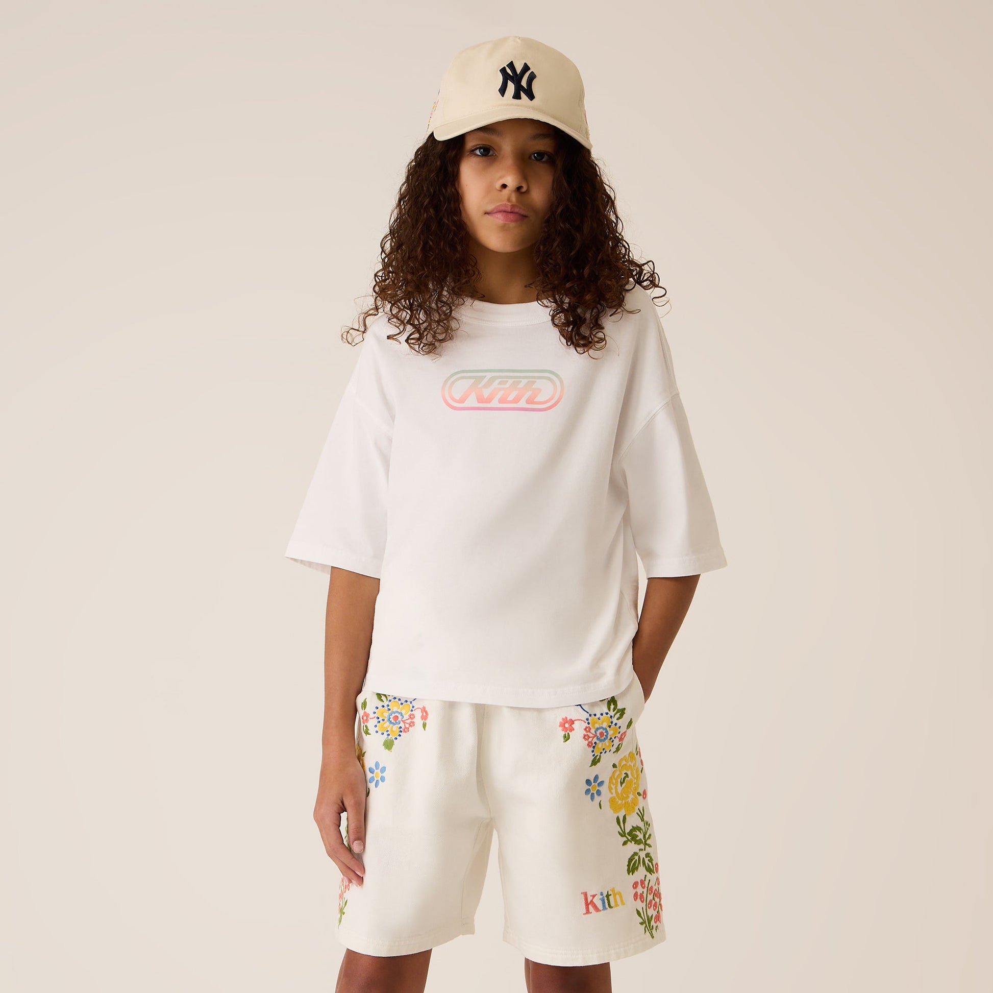 Kids Kith Kith Kids Graphic Logo Leonard Tee - White