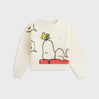 Kids Kith Kith Kids for Peanuts Sleeping Doghouse Crewneck - Sandrift