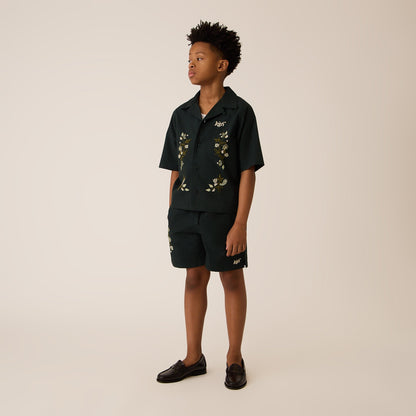 Kids Kith Kith Kids Novelty Embroidered Thompson Camp Short - Stadium