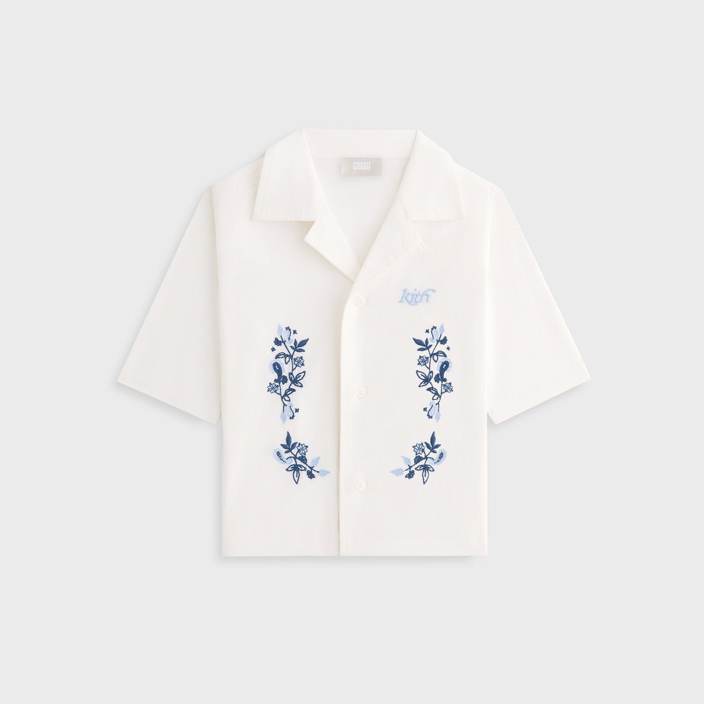 Kids Kith Kith Kids Novelty Thompson Camp Collar Shirt - White