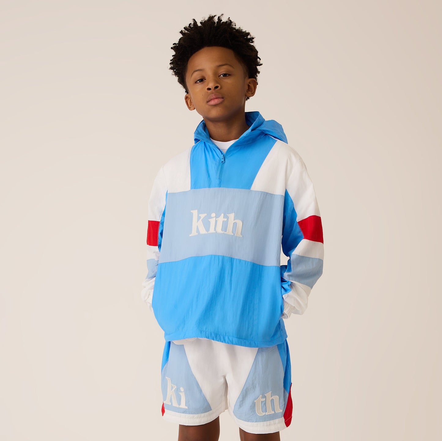 Kids Kith Kith Kids Harrison Pullover Jacket - Celeste