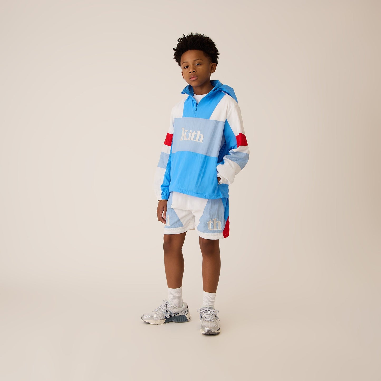 Kids Kith Kith Kids Harrison Pullover Jacket - Celeste