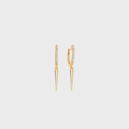 Women Kith SHASHI Dagger Huggie - Yellow Gold
