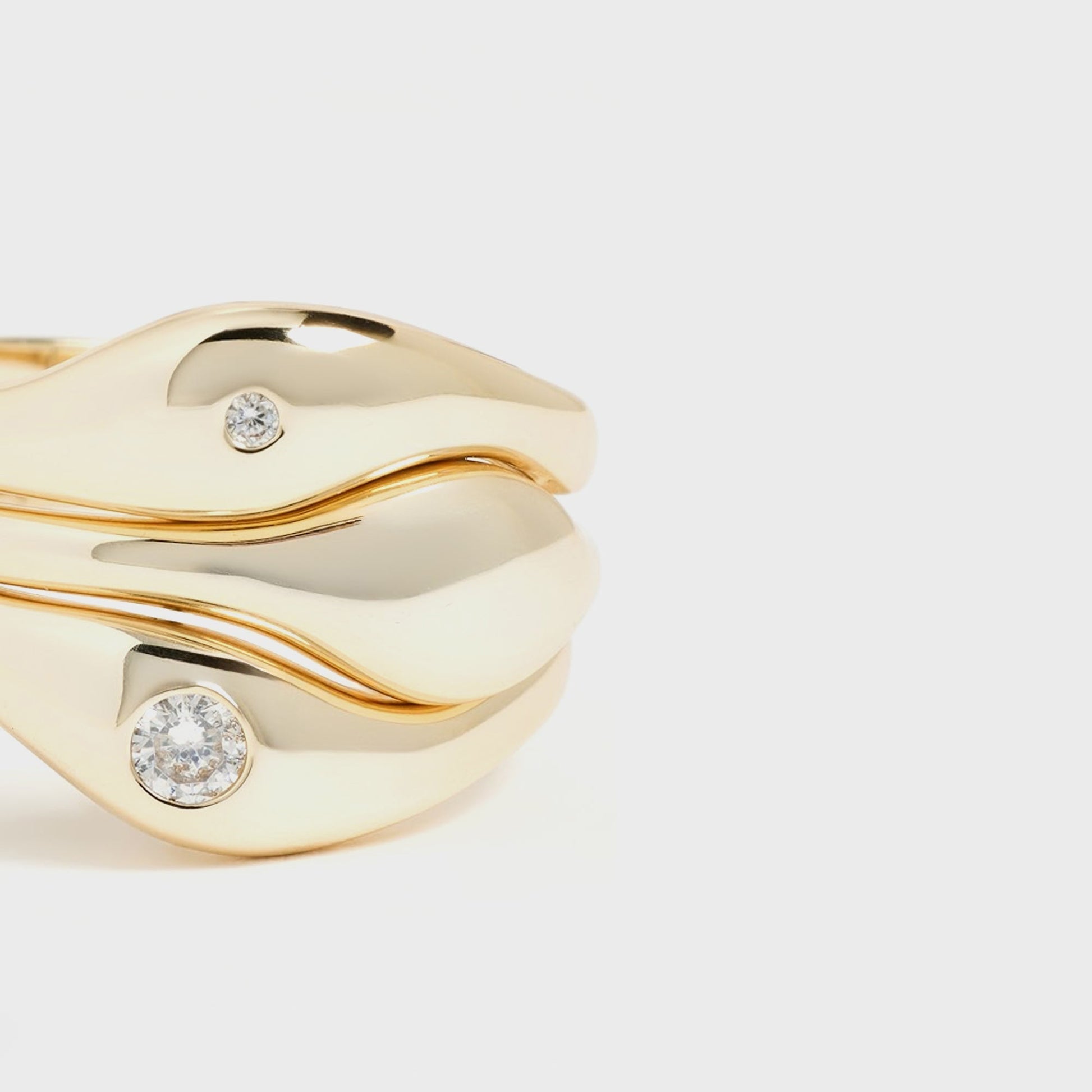 Women Kith SHASHI Delphine Solitaire Ring Set - Gold