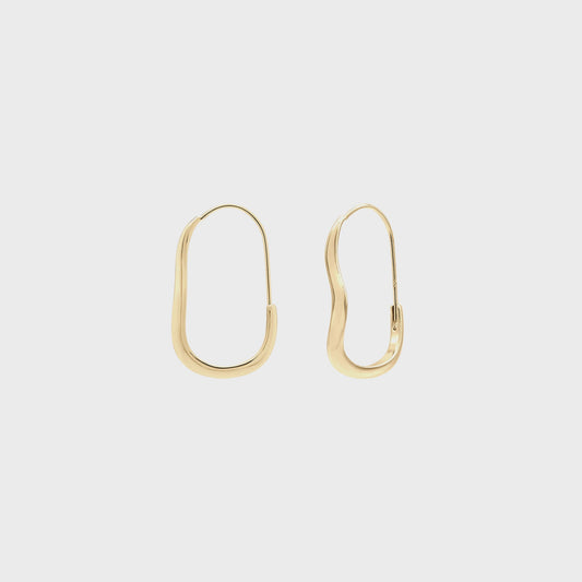 Women Kith SHASHI Mia Wave Hoop - Gold