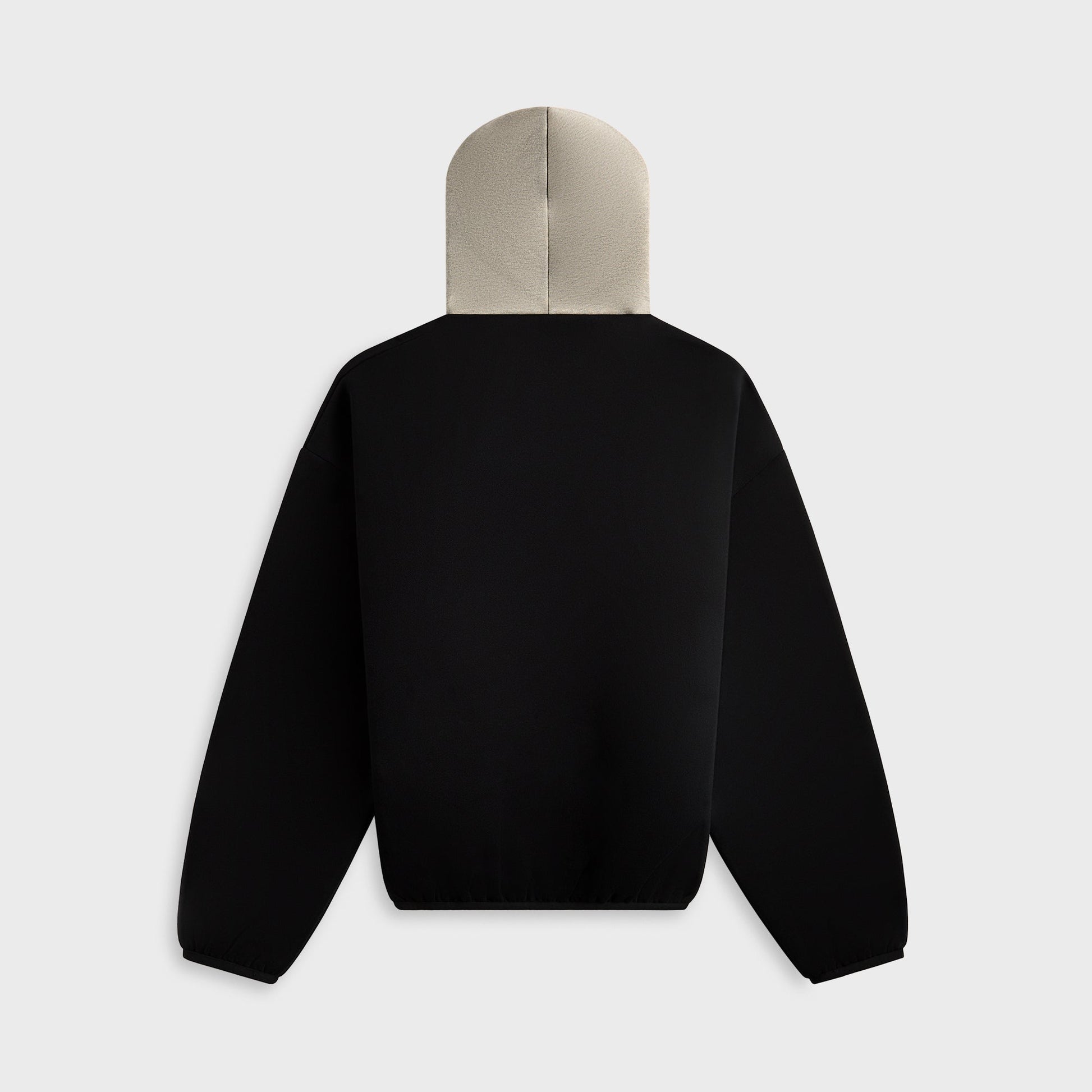 Men Kith Essentials Nets Core Fleece Pull Over Hoodie - Black / Warm Heather