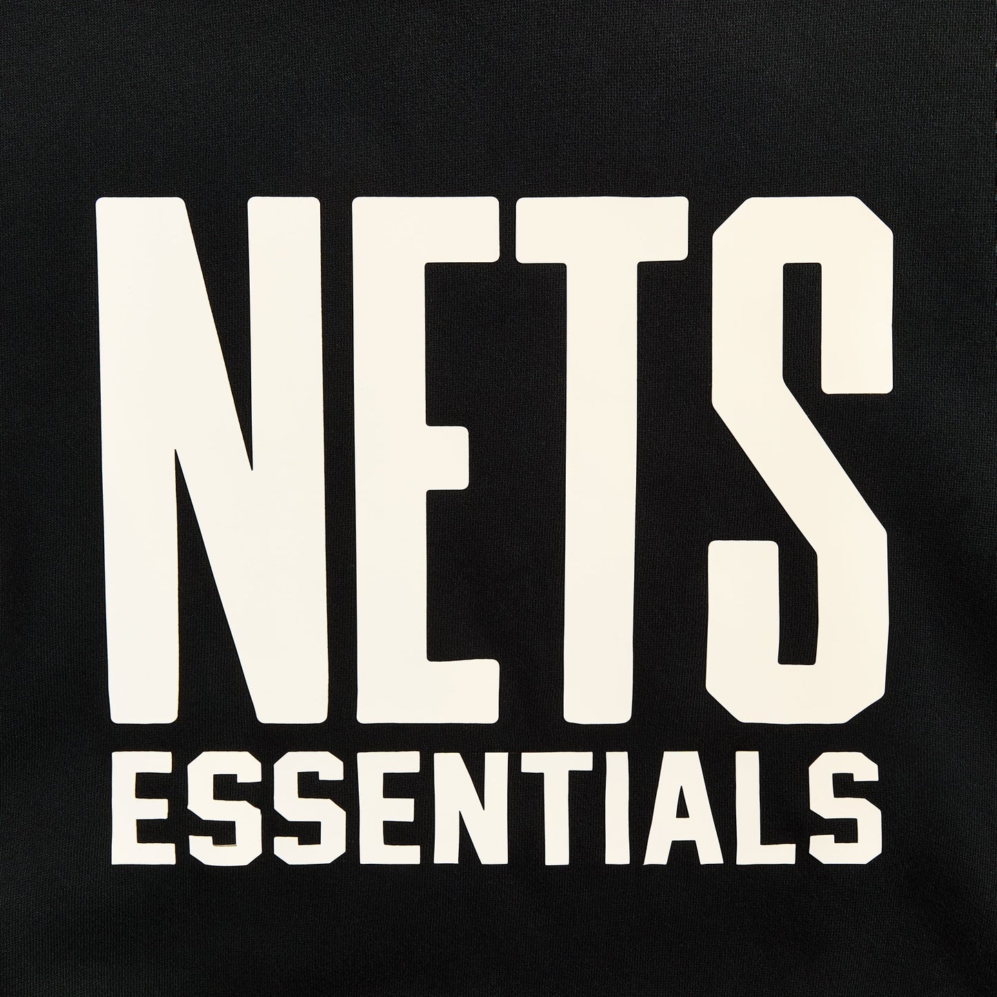 Men Kith Essentials Nets Core Fleece Pull Over Hoodie - Black / Warm Heather