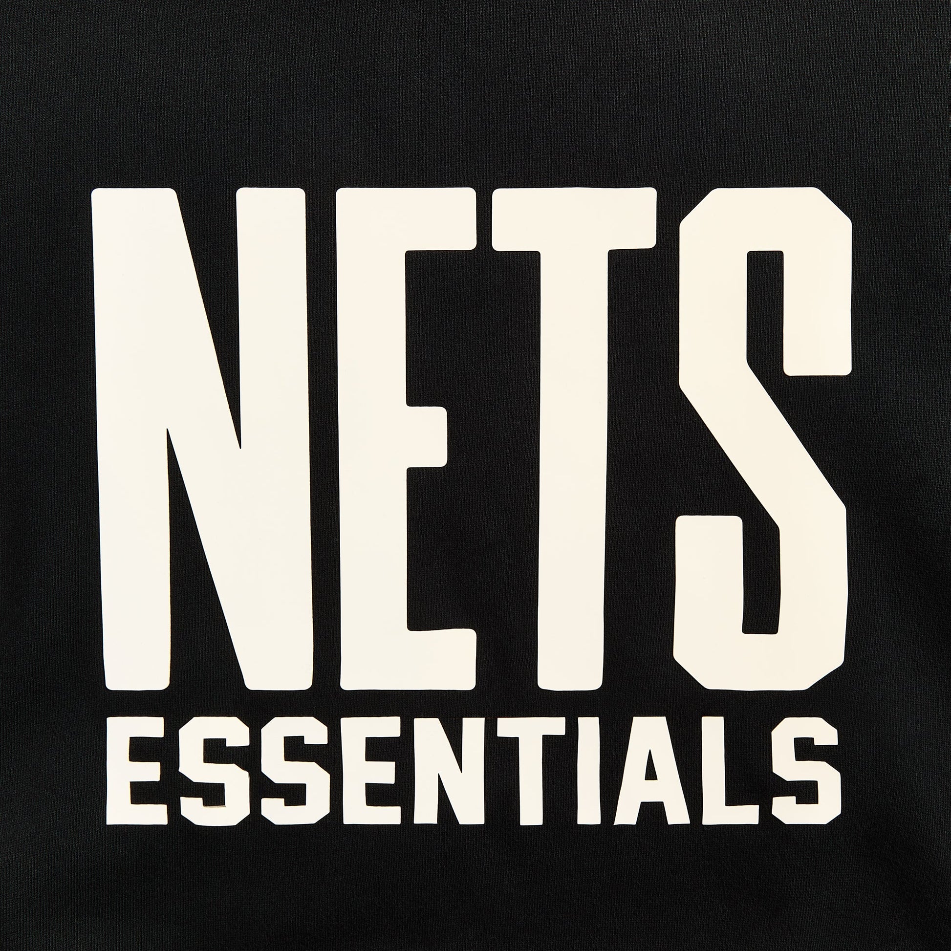 Men Kith Essentials Nets Core Fleece Pull Over Hoodie - Black / Warm Heather