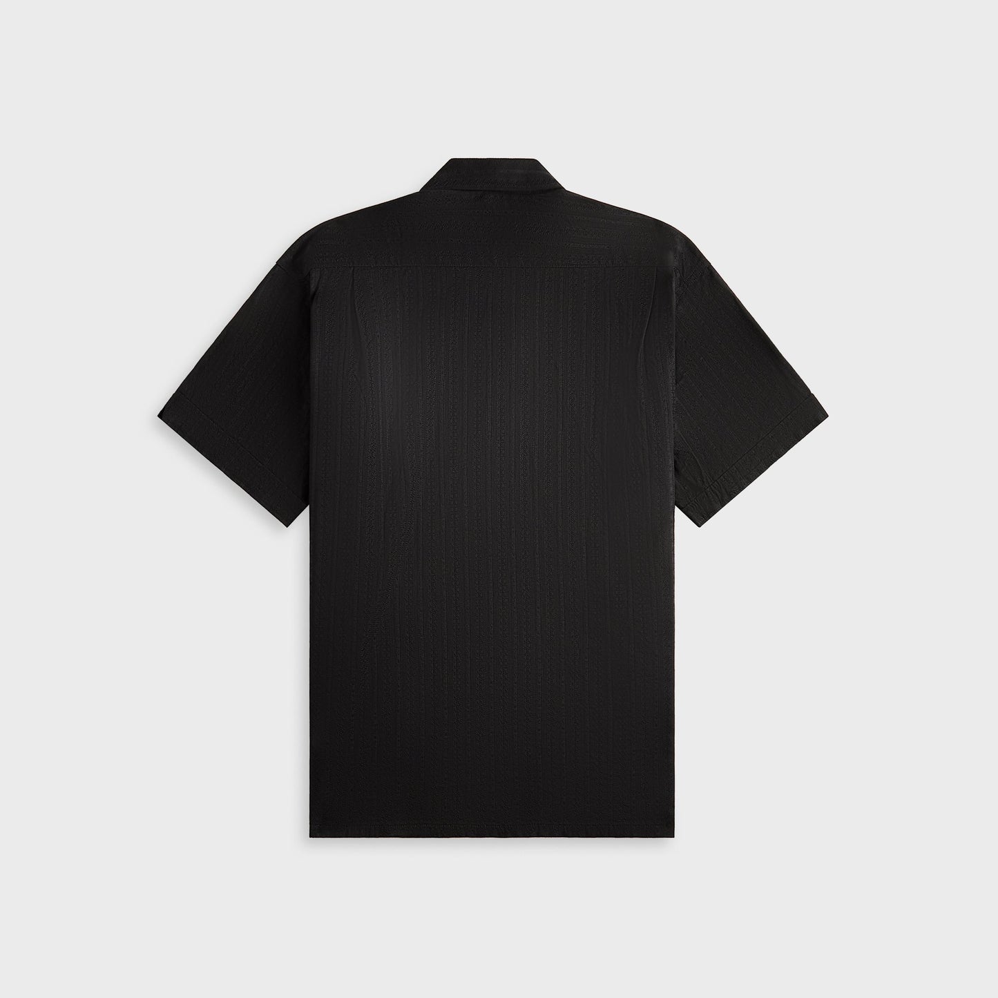 Men Kith Engineered Garments Cotton Lace Stripe Jacquard Camp Shirt - Black