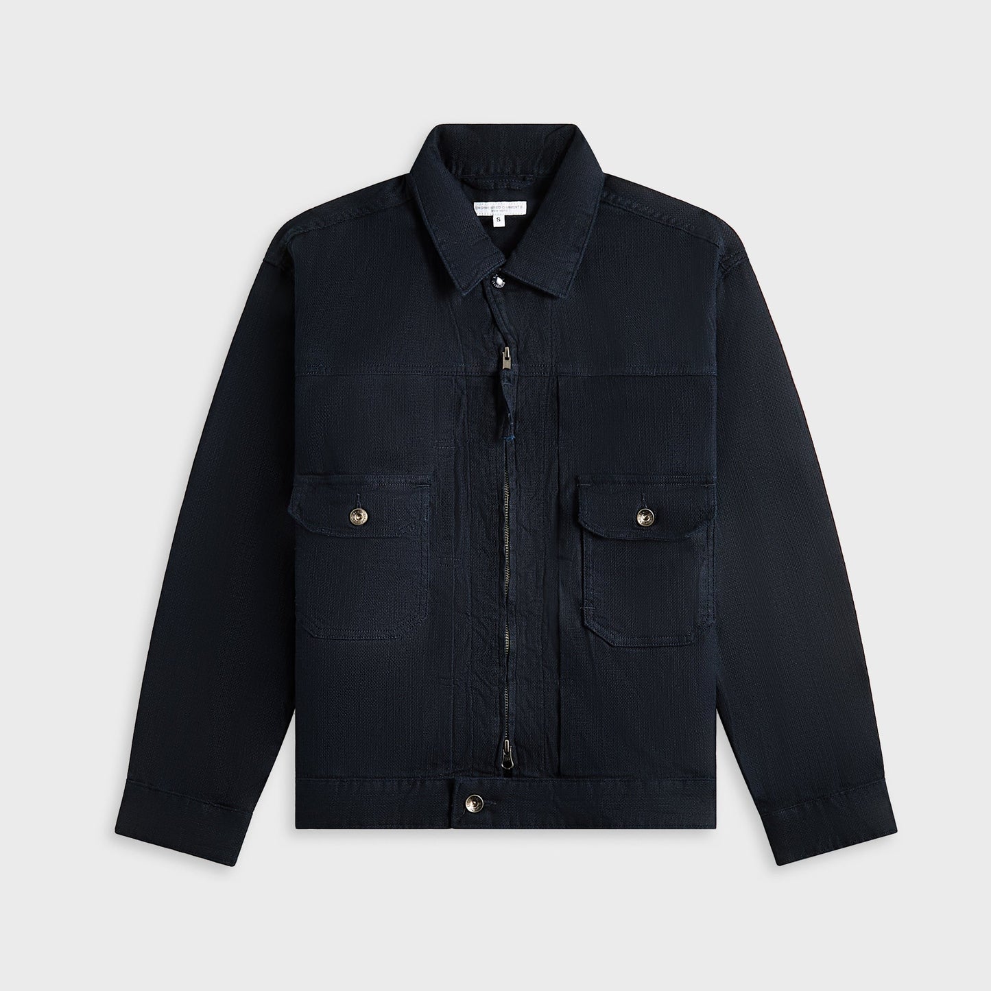 Men Kith Engineered Garments Trucker Jacket CL Java Cloth - Dark Navy