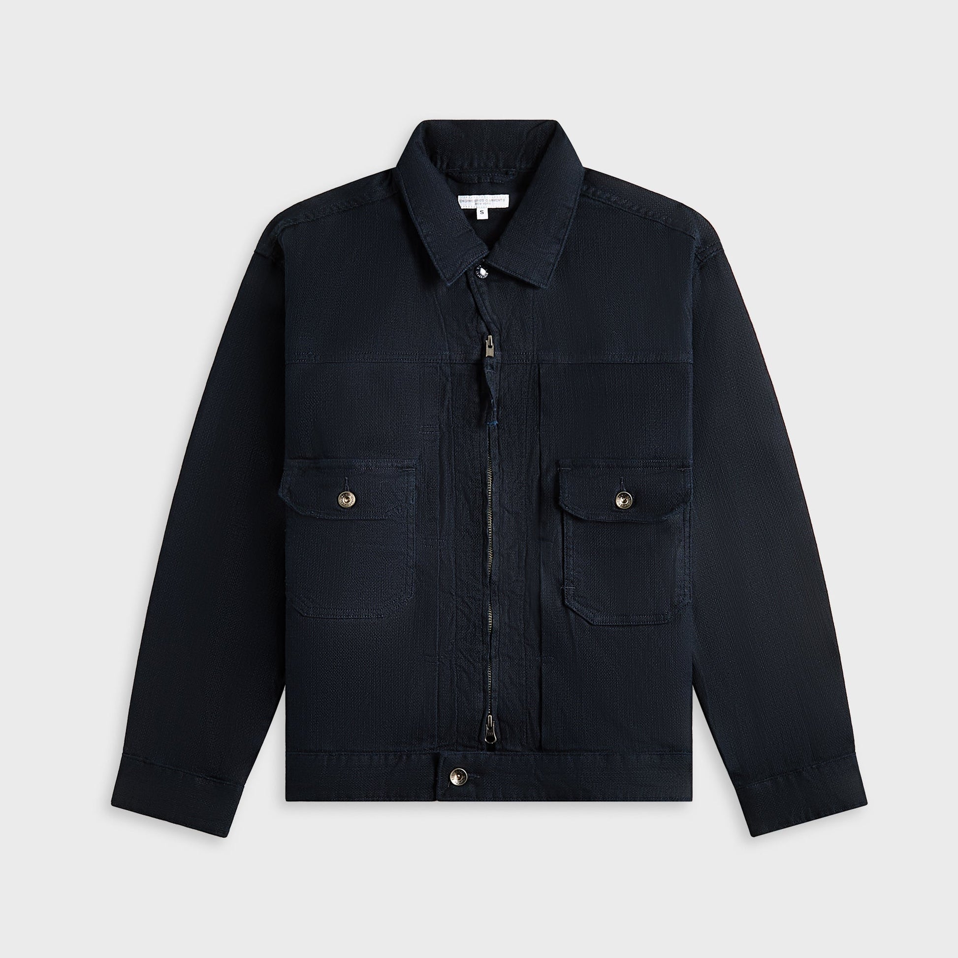 Men Kith Engineered Garments Trucker Jacket CL Java Cloth - Dark Navy