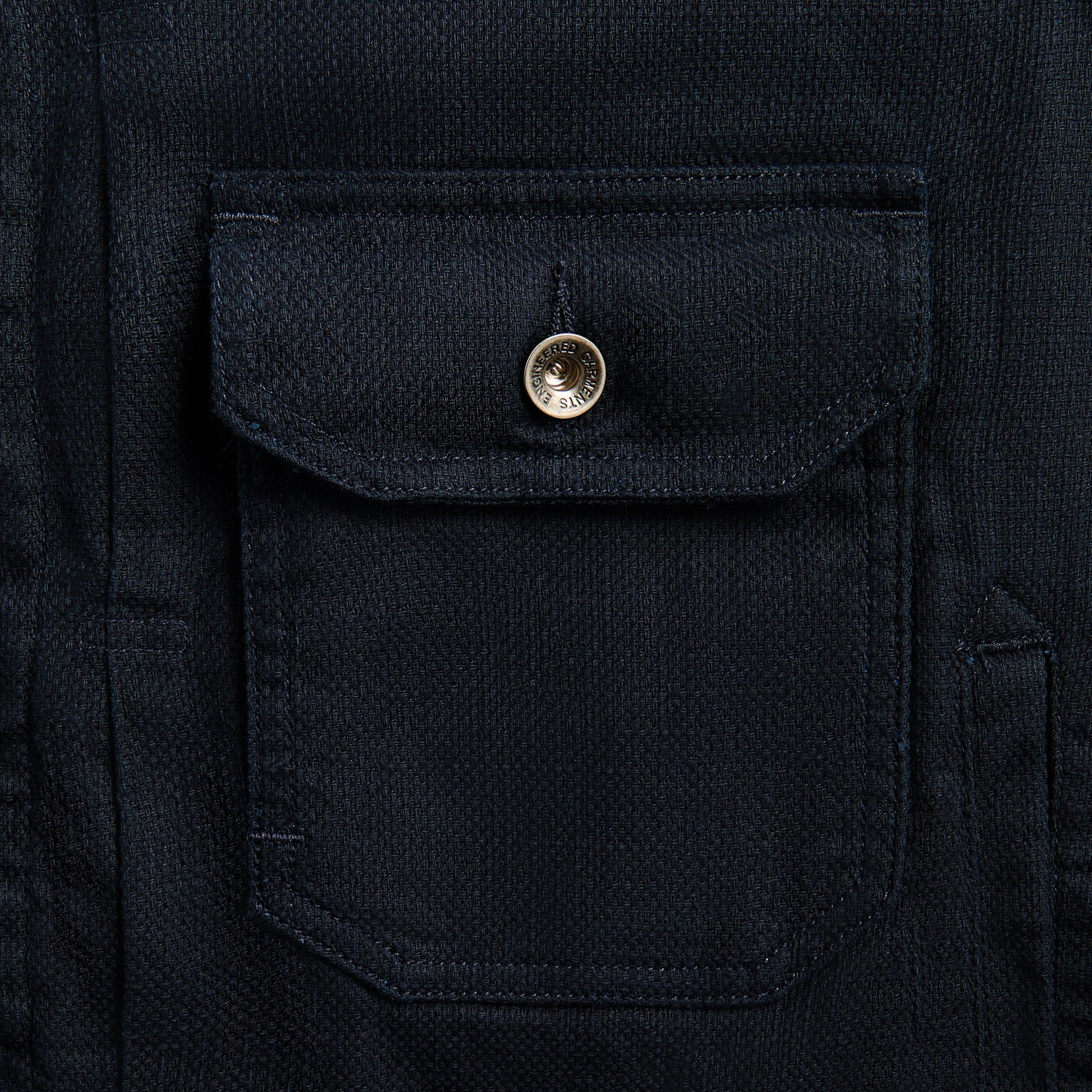 Men Kith Engineered Garments Trucker Jacket CL Java Cloth - Dark Navy