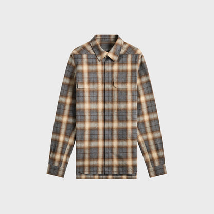 Men Kith Rick Owens Outershirt - Grey Plaid