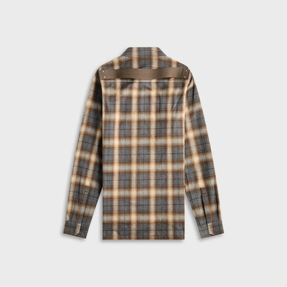 Men Kith Rick Owens Outershirt - Grey Plaid