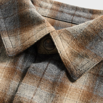 Men Kith Rick Owens Outershirt - Grey Plaid