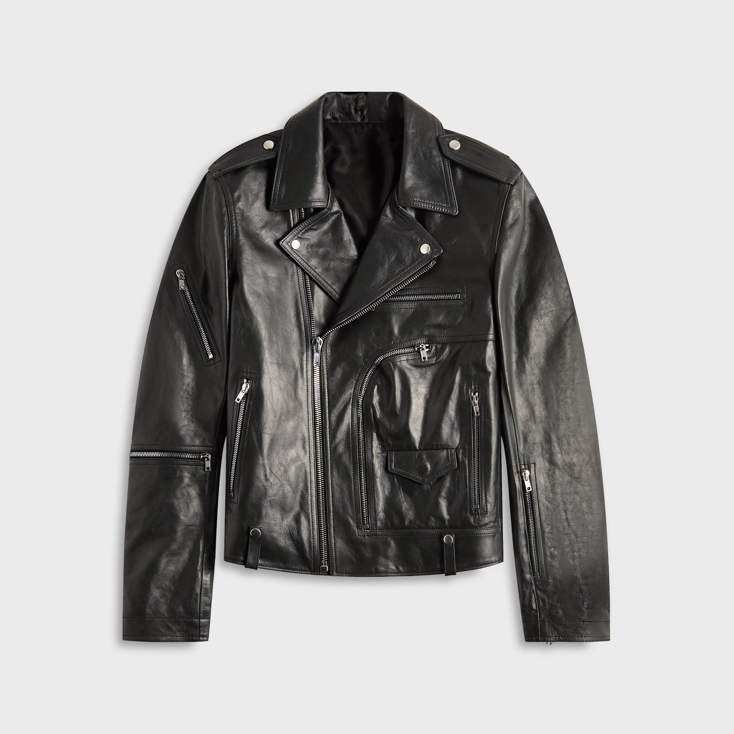 Men Kith Rick Owens Giacca Pelle Bauhaus Stooges - Black