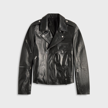 Men Kith Rick Owens Giacca Pelle Bauhaus Stooges - Black