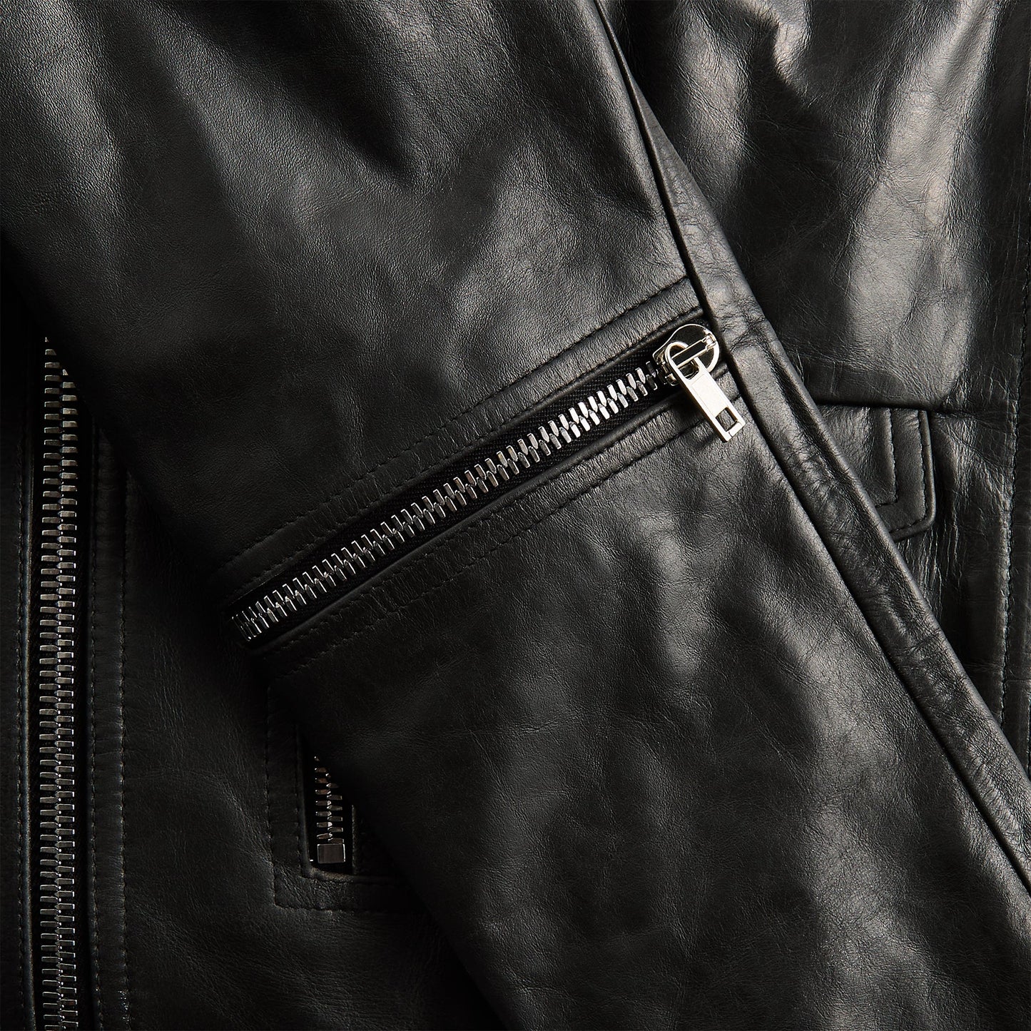 Men Kith Rick Owens Giacca Pelle Bauhaus Stooges - Black