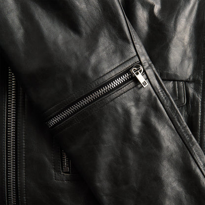 Men Kith Rick Owens Giacca Pelle Bauhaus Stooges - Black