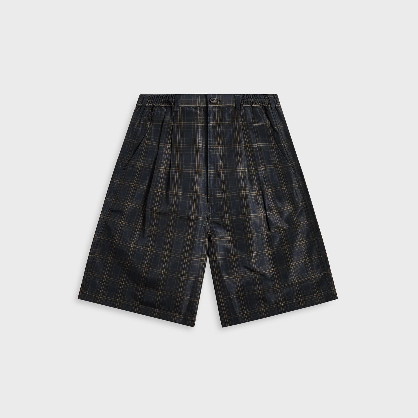 Men Kith CDG Homme Check Shorts - Navy