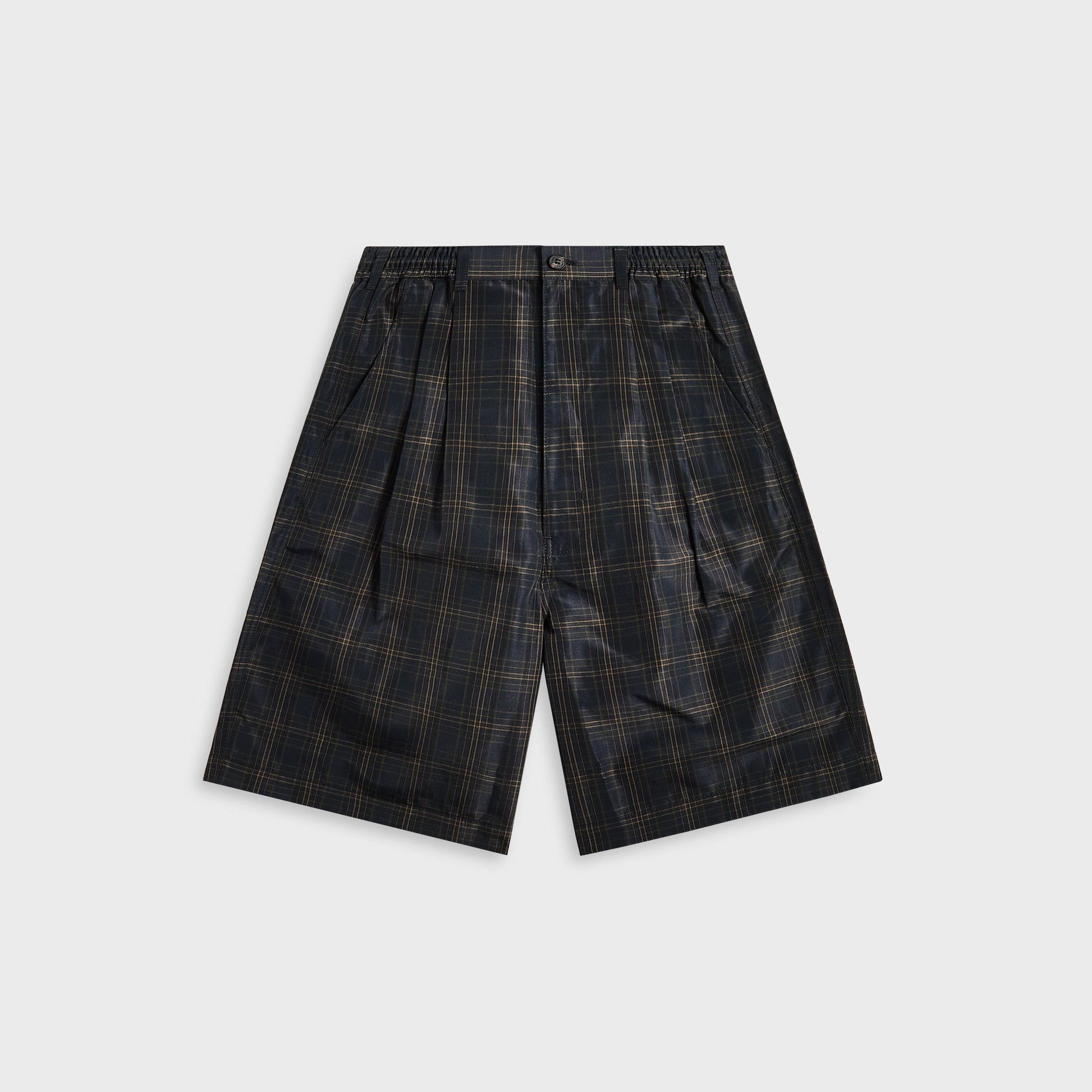 Men Kith CDG Homme Check Shorts - Navy