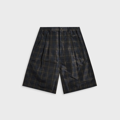 Men Kith CDG Homme Check Shorts - Navy