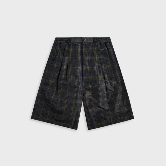 Men Kith CDG Homme Check Shorts - Navy