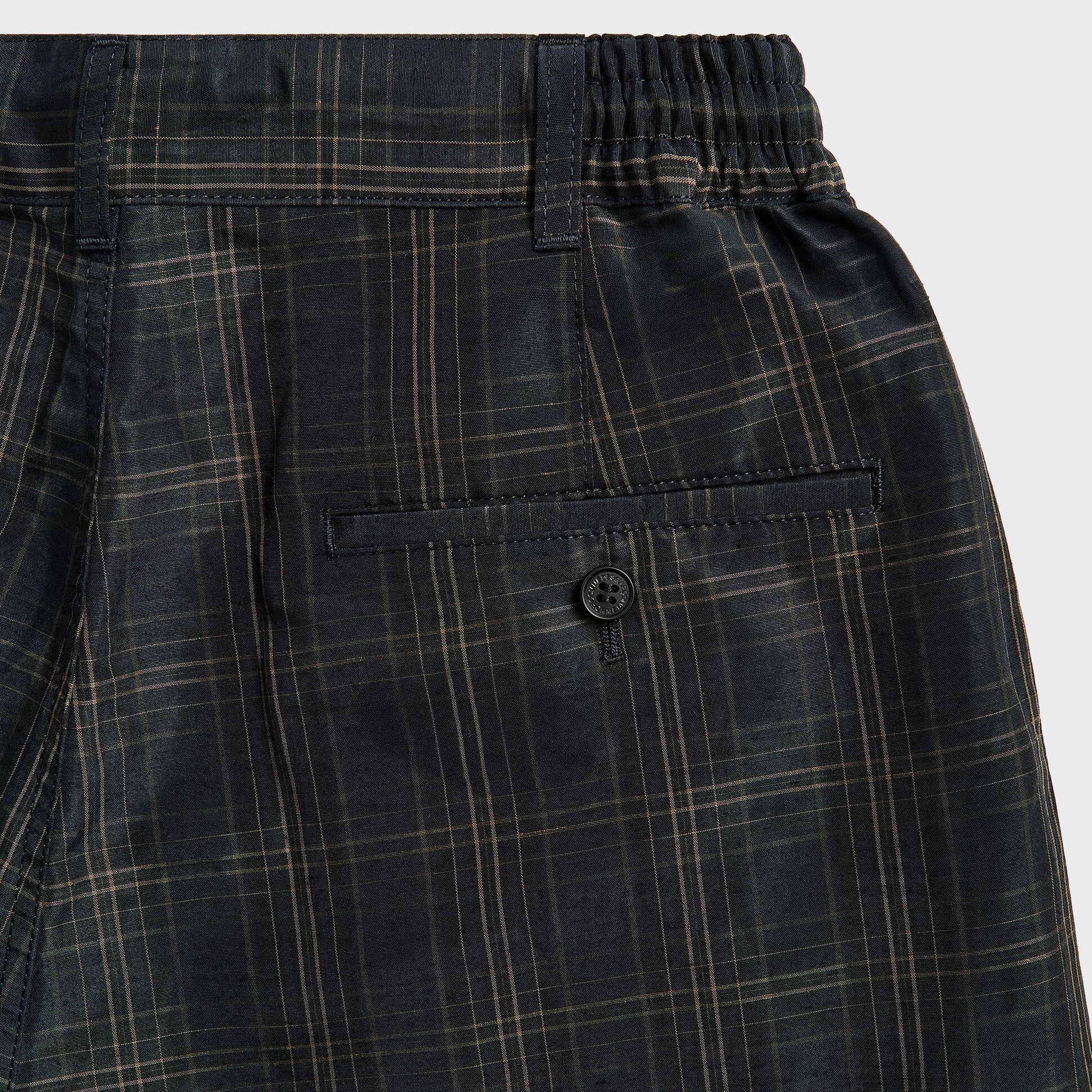 Men Kith CDG Homme Check Shorts - Navy