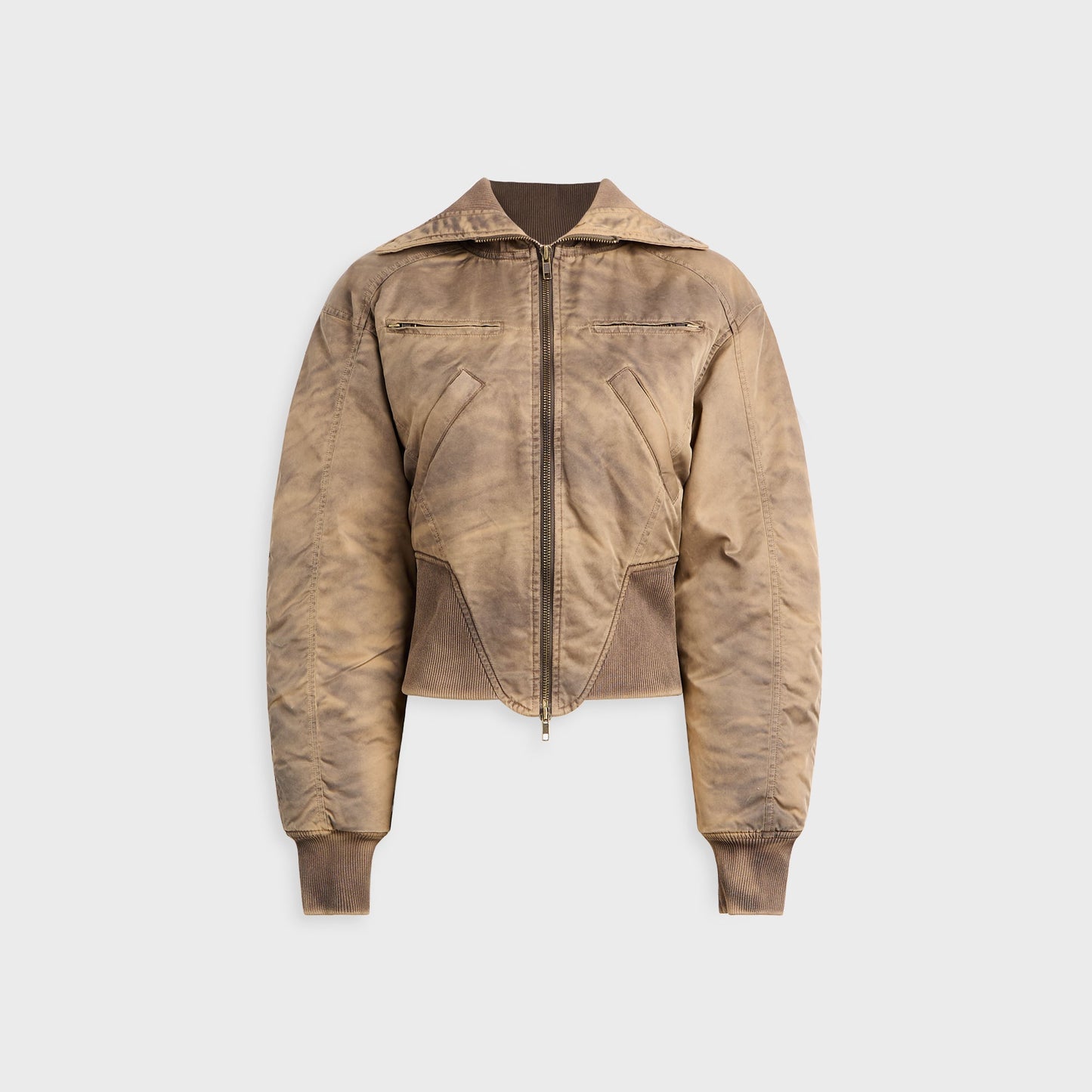 Women Kith KNWLS Claw Bomber Jacket - Washed Dark Brown