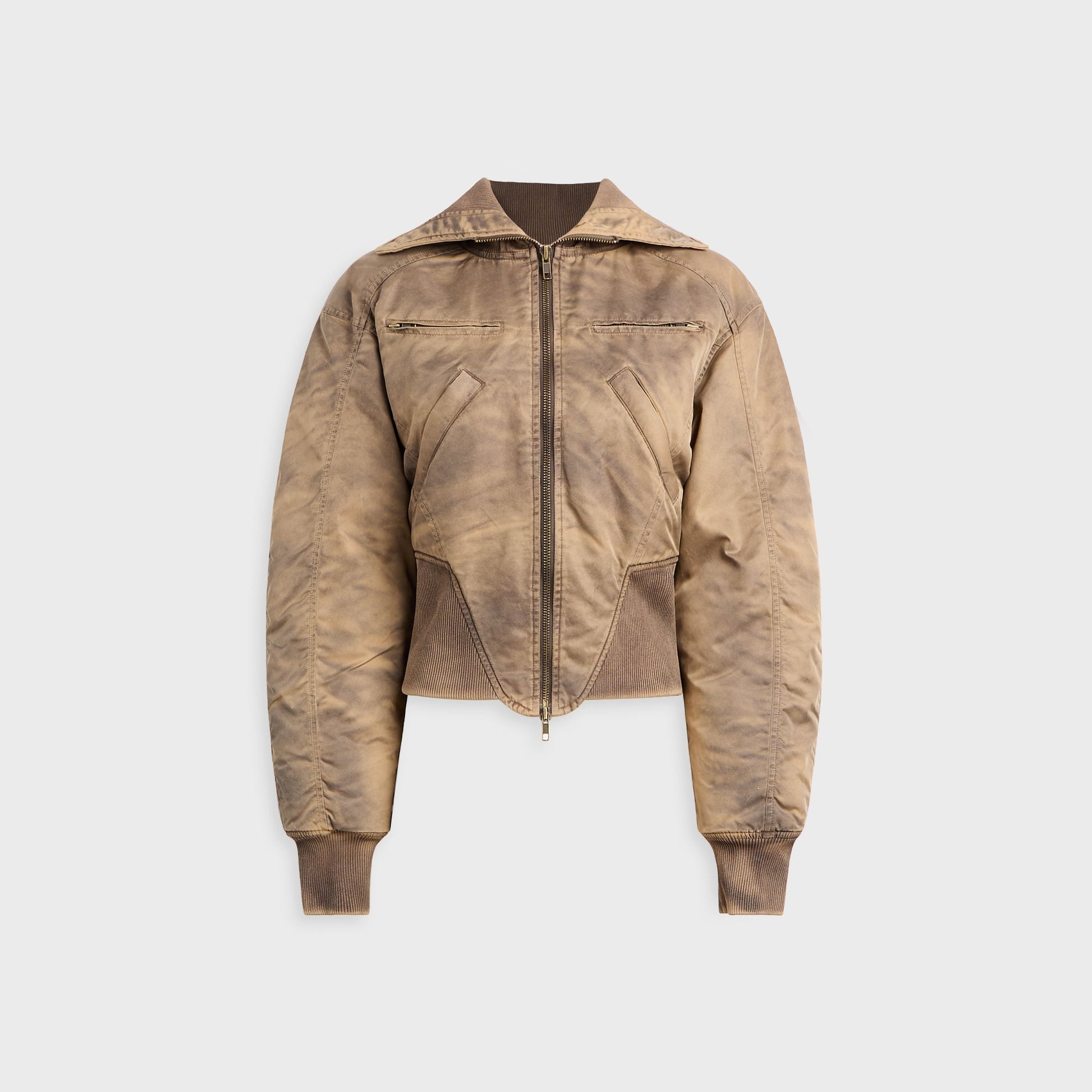 Women Kith KNWLS Claw Bomber Jacket - Washed Dark Brown