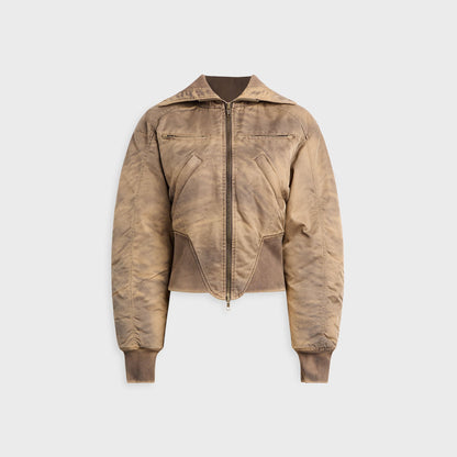 Women Kith KNWLS Claw Bomber Jacket - Washed Dark Brown