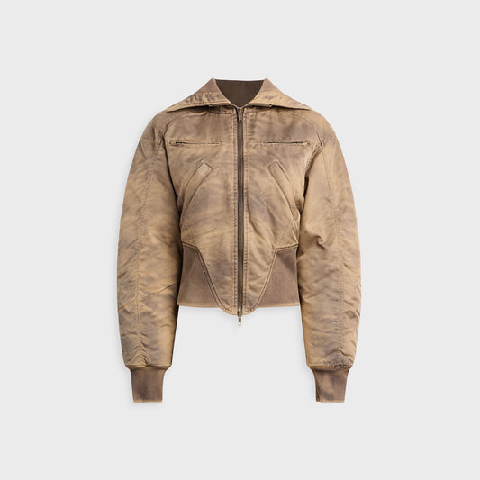 Women Kith KNWLS Claw Bomber Jacket - Washed Dark Brown