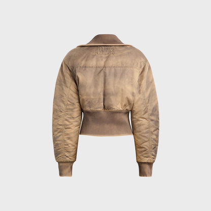 Women Kith KNWLS Claw Bomber Jacket - Washed Dark Brown