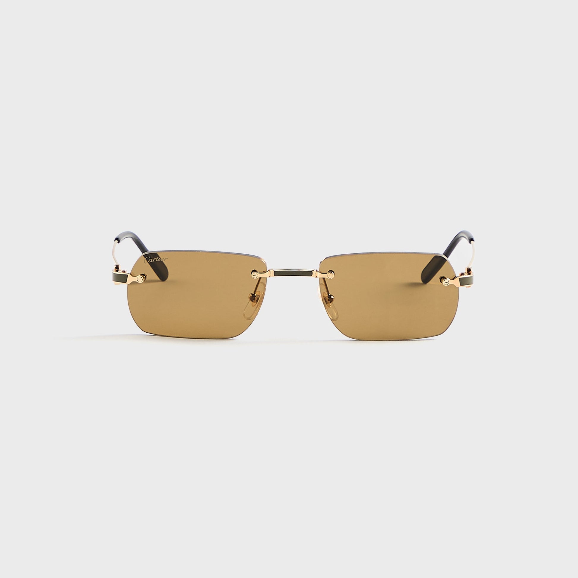 Men Kith Cartier 55 Sunglasses - Gold / Brown