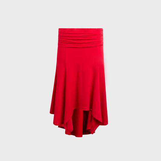 Women Kith Soffiano Midi Skirt - Red Love