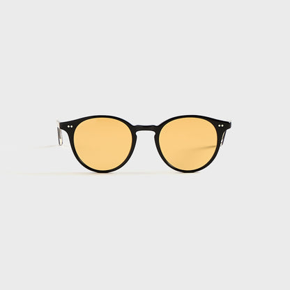 Men Kith Garrett Leight Clune Sunglasses - Black / Semi Flat Pure Maple