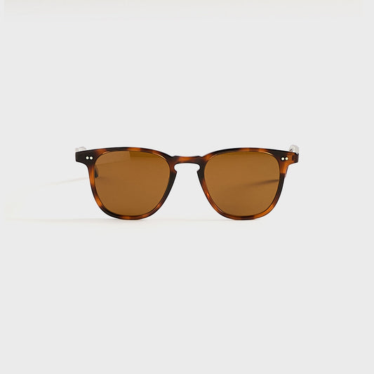 Men Kith Garrett Leight Brooks Sunglasses - Spotted Brown Shell / Semi Flat Pur