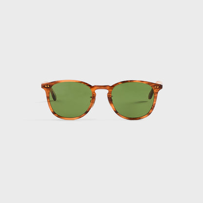Men Kith Garrett Leight Kinney J Sunglasses - Sunrise Tortoise / Pure Green