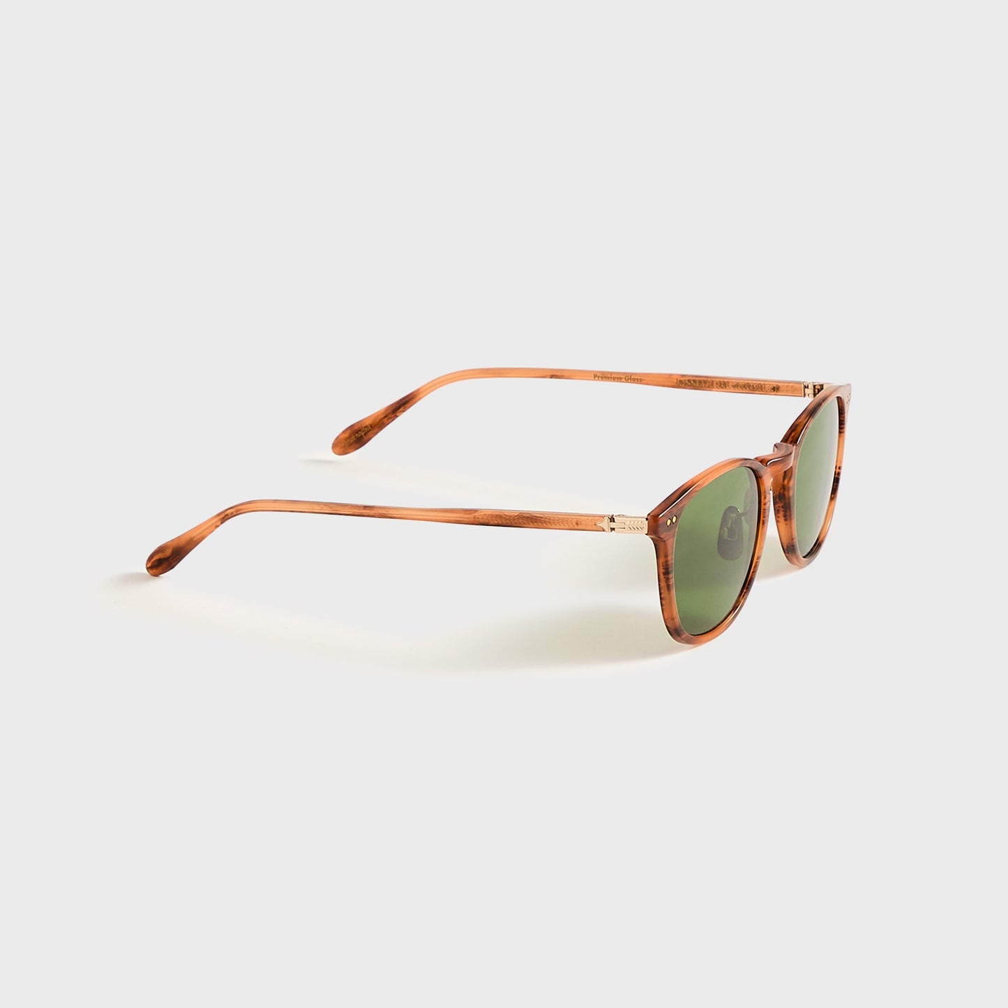 Men Kith Garrett Leight Kinney J Sunglasses - Sunrise Tortoise / Pure Green