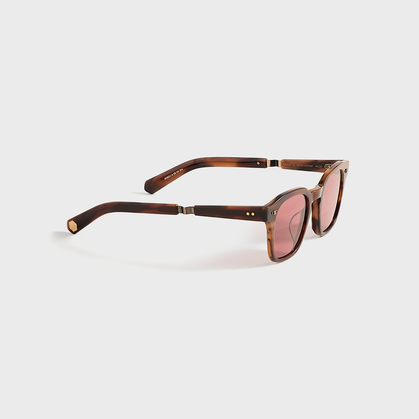 Men Kith Garrett Leight Adonis Sunglasses - Moth Tortoise Antique Gold / Semi F